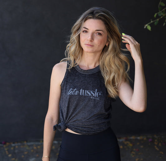 acid black tank top for female boxers